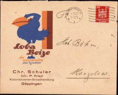 604316 | Dekorativer Brief Mit Werbung Für Loba Beize, Lack, Krayl,  | Göppingen (W - 7320), -, - - Lettres & Documents