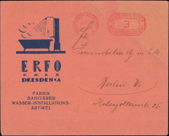 604319 | Brief Mit Werbung Der Firma Erfo, Sanitär, Bad, Wasser, Erh. 3, Eckknick  | Dresden (O - 8010), -, - - Covers & Documents