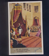 88 CHROMOS . LE ROI ALBERT . 1 . LA PRESTATION DE SERMENT . 23 DESCEMBRE 1909 . LIEBIG . - Liebig