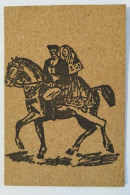 An822 Cartolina  In Sughero Coppia A Cavallo Sardegna - Altri & Non Classificati
