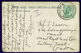 Ref 1656 - 1906 Postcard - St Patricks Cathedral Dublin Ireland - Booterstown Skeleton? Postmark - Storia Postale
