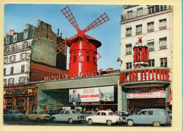 Automobile : 3 Renault Dauphine / Peugeot 403 Devant Le Moulin Rouge à Paris (voir Scan Recto/verso) - Turismo