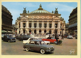 Automobile : Renault Dauphine / Peugeot 403 – 404 Et Divers Devant L'Opéra à Paris (voir Scan Recto/verso) - Passenger Cars