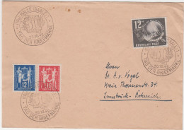 6/1 Deutschland Umschlag DDR 30.10.1949 Halle (Saale)1   MI#243-245 FDC - INNSBRUCK - Briefe U. Dokumente