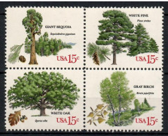 United States Of America 1978 Mi 1364-1367 MNH  (ZS1 USAvie1364-1367) - Trees