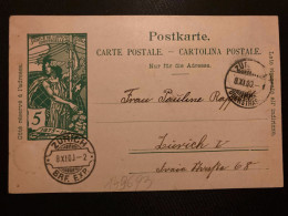 CP EP 5 JUBILE DE L'UNION POSTALE UNIVERSELLE OBL.8 XI 00 ZURICH BRF. EXP. - Stamped Stationery