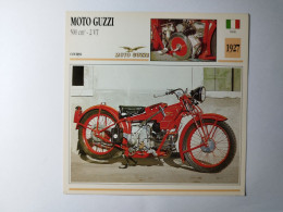 MOTO GUZZI 500 2 VT 1927 Italie Fiche Technique Moto - Sports