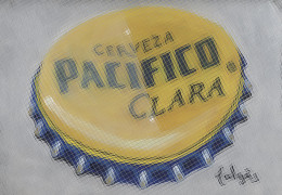 H6-133 Litografía Cerveza Pacifico Clara México. The Harmony Collection. - Advertising