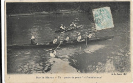 CPA - Sur La MARNE - Un "quatre De Pointe" à L'entrainement - Rowing