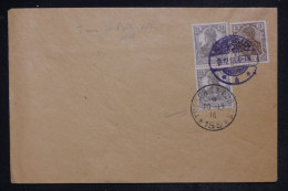 FRANCE - Oblitération Trésor Et Postes Et Oblitération Allemande Sur Type Germania Sur Enveloppe En 1918 - L 153024 - WW I