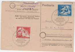 8/1 Deutschland POSTKARTE DDR 1.9.1950 FDC LEIPZIG MI#273-174 FDC - INNSBRUCK - Lettres & Documents