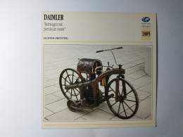 DAIMLER Reitwagen Mit Petroleum Motor 1885 Allemagne Fiche Technique Moto - Sports
