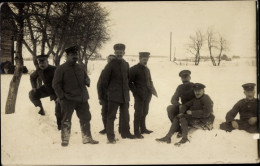 Photo CPA Deutsche Soldaten In Uniformen Im Schnee - Other & Unclassified