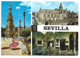 PLAZA DE ESPAÑA / CATEDRAL / PATIO SEVILLANO.- SEVILLA -  ANDALUCIA.- ( ESPAÑA ) - Sevilla (Siviglia)