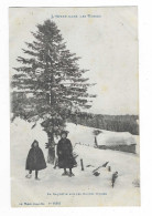 CPA ANIMEE L'HIVER DANS LES VOSGES, EN RAQUETTE SUR LES HAUTES NEIGES, VOSGES 88 - Other & Unclassified