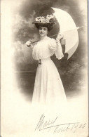 CP Carte Photo D'époque Photographie Vintage Femme Ombrelle élégance Mode - Zonder Classificatie