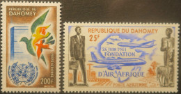 R2452/1853 - DAHOMEY - 1961/1962 - POSTE AERIENNE - N°20 NEUF* + N°21 NEUF** - Benin - Dahomey (1960-...)