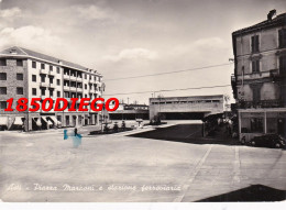 ASTI - PIAZZA MARCONI E STAZIONE FERROVIARIA  F/GRANDE VIAGGIATA 1952 ANIMATA - Asti