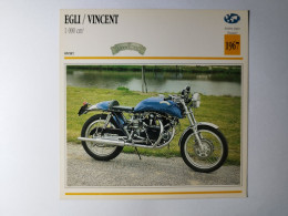 EGLI VINCENT 1000 1967 Suisse Fiche Technique Moto - Sports