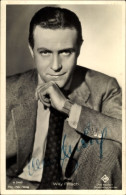 CPA Schauspieler Willy Fritsch, Portrait, UFA Film A 3744/1, Autogramm - Actors