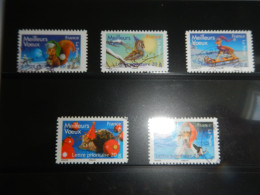 Série De 5 Timbres Autoadhésifs Oblitérés France N°140 à 144, Année 2007 - Used Stamps