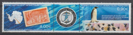 TAAF : Année Polaire Internationale  : Manchot Empereur, Et Poussins, Carte De L'Antarctique Et Timbre Sur Timbre - - Unused Stamps