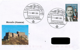 SPAIN. POSTMARK. MONZON CASTLE. 2024 - Andere & Zonder Classificatie