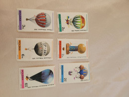 Lot De Timbres Pologne Polska Ballons Dirigeables - Colecciones