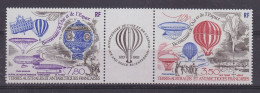 TAAF 1984 Bicentenaire De L'Air Et De L'Espace 2v+label ** Mnh  (60026) - Luchtpost