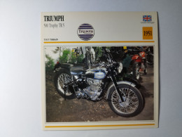 TRIUMPH 500 Trophy TR 5 1951 UK Fiche Technique Moto - Sports