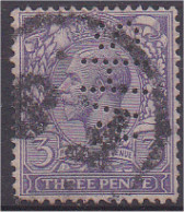 Grande Bretagne N°144 3d Violet Perforé WHS Voir Le Scan Recto/verso. - Perforés