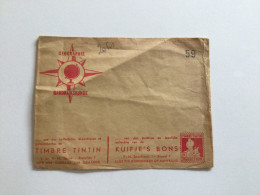 Ancienne Petite Enveloppe Vide Timbre Tintin N°59 - Advertising