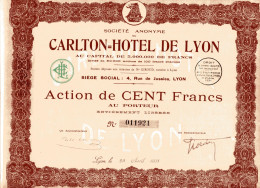 CARLTON-HOTEL De LYON - Tourism