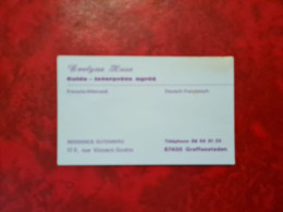 Carte De Visite GRAFFENSTADEN EVELYNE KUSE GUIDE INTERPRETE AGREE - Visiting Cards