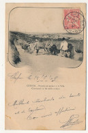 CPA - CHINE - CHEFOO (Cheffou) - Paysans Se Rendant à La Ville - Cad Shang-Hai Chine 1908 - TTB - China