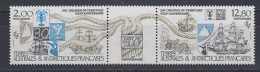 TAAF 1985 Creation Du Territoire Strip 2v + Label ** Mnh (60027) - Nuevos