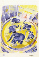 CPM - R - AUBUSSON 1998 - LES ELEPHANTS BLEUS - TAPISSERIE D'APRES JACQUES CINQUIN - ATELIER NICOLE DAVID-LAINE - Sonstige & Ohne Zuordnung