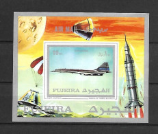 Fujeira 1971 Airplanes - Air And Space Vehicles IMPERFORATE MS MNH - Airplanes