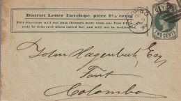 Ceylan Entier Postal Colombo 1894 - Ceylon (...-1947)