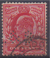 Grande Bretagne N°107 1d Rouge Perforé ?.&.S Voir Le Scan Recto/verso. - Perforadas