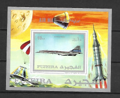 Fujeira 1971 Airplanes - Air And Space Vehicles MS MNH - Fudschaira