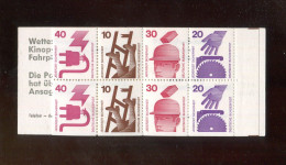 "BUNDESREPUBLIK DEUTSCHLAND" 1974, Markenheftchen Mi. MH 20b OZ ** (B2163) - 1971-2000