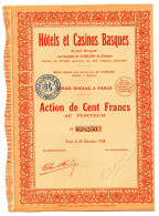 HÔTELS Et CASINOS BASQUES - Tourism