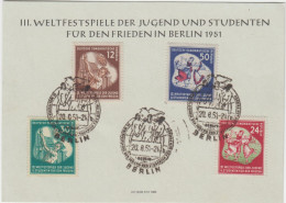 14/1 Deutschland POSTKARTE DDR 1950 BERLIN   MI#283/292 - Covers & Documents