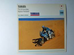 YAMAHA 750 YZE Peterhansel 1989 Japon Fiche Technique Moto - Sports