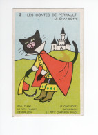 Chromo LE CHAT BOTTÉ Les Contes De Perrault Carte à Jouer TB 2 Scans - Other & Unclassified