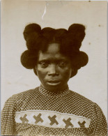 Photographie Photo Vintage Snapshot Amateur Jeune Femme Coiffure Afrique  - Africa