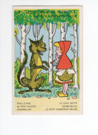 Chromo LE PETIT CHAPERON ROUGE Les Contes De Perrault Carte à Jouer TB 2 Scans - Autres & Non Classés