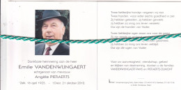 Emile Vandenwijngaert-Pieraerts, Zelk 1925, Diest 2010. Foto - Obituary Notices