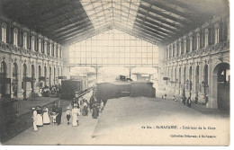 44 - St-Nazaire - Intérieur De La Gare. Très Animée, Train. Vue Rare. - Saint Nazaire